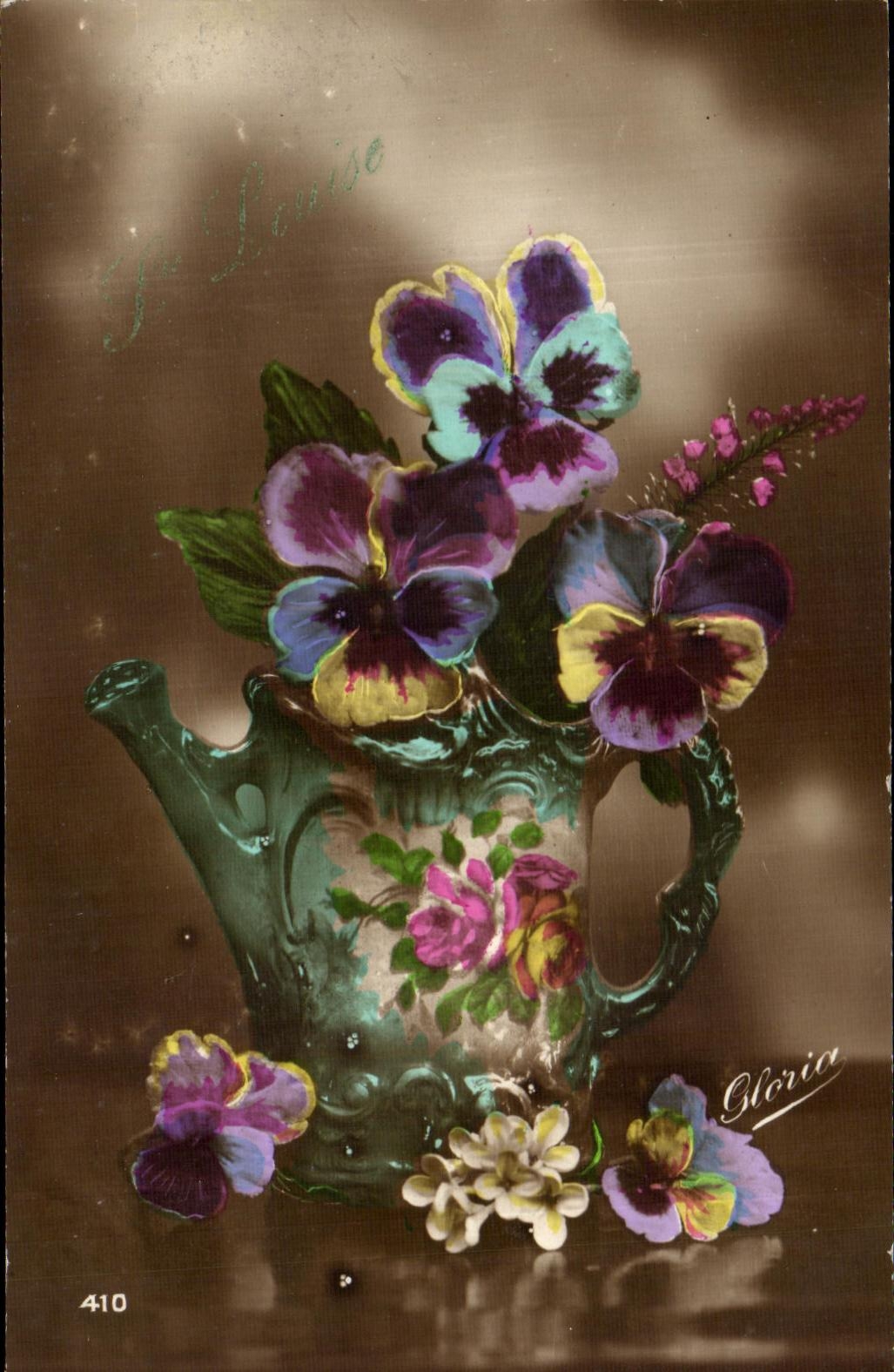 CPA Fantaisie Fleurs 