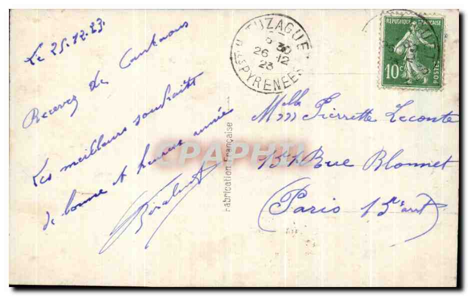 CPA Fantaisie Fleurs  — Rückseite