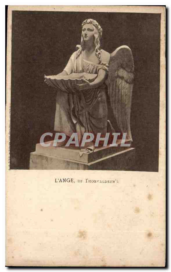 CPA Fantaisie L'ange Throvaldsen