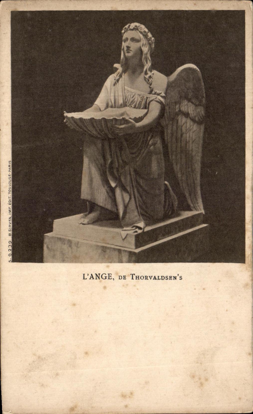 CPA Fantaisie L'ange Throvaldsen