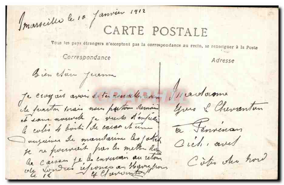 CPA Fantaisie Femme — Rückseite