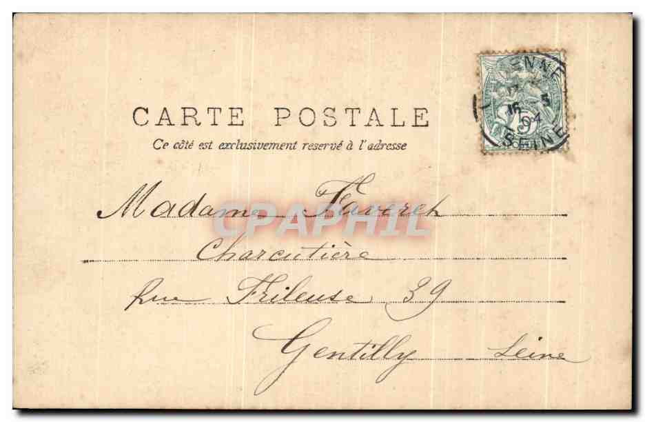 CPA Fantaisie Femme — Verso