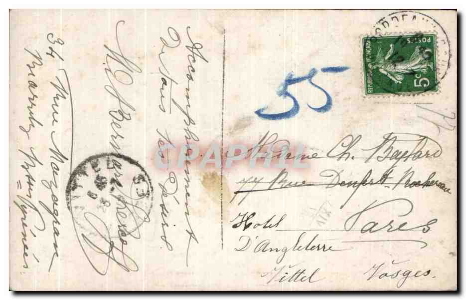 CPA Fantaisie Enfant Roses — Rückseite