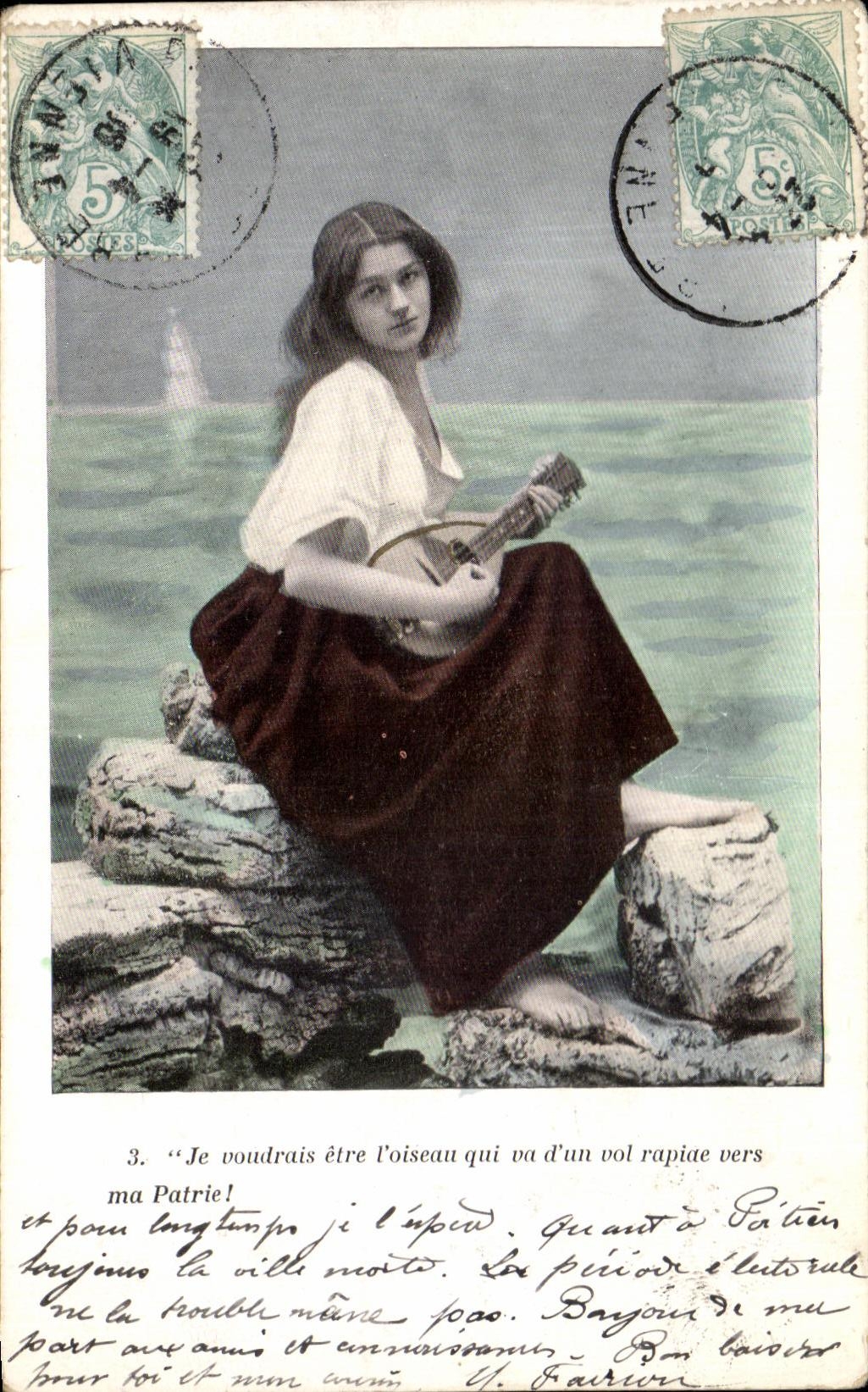 Je voudrais être l'oiseau qui va d'un vol rapide vers ma Patrie — Y. Fairion — éditeur inconnu, n°3