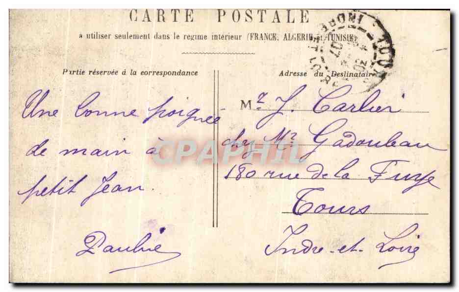 CPA Fantaisie Enfant et grand pere — Rückseite