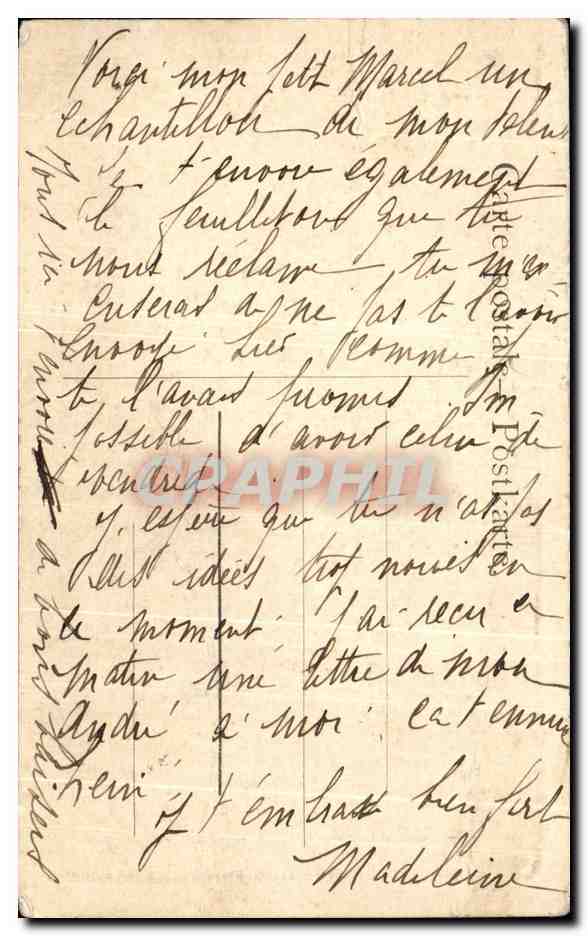CPA Fantaisie Marine Bateau — Verso