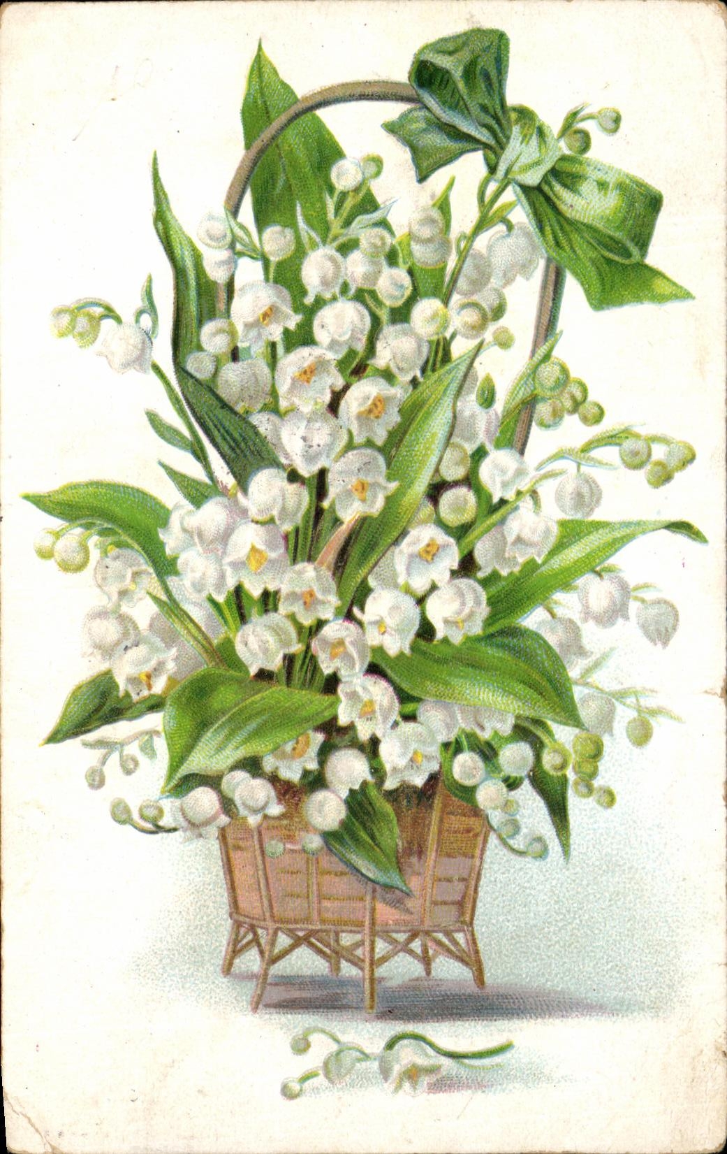 CPA Fantaisie Fleurs Muguet 