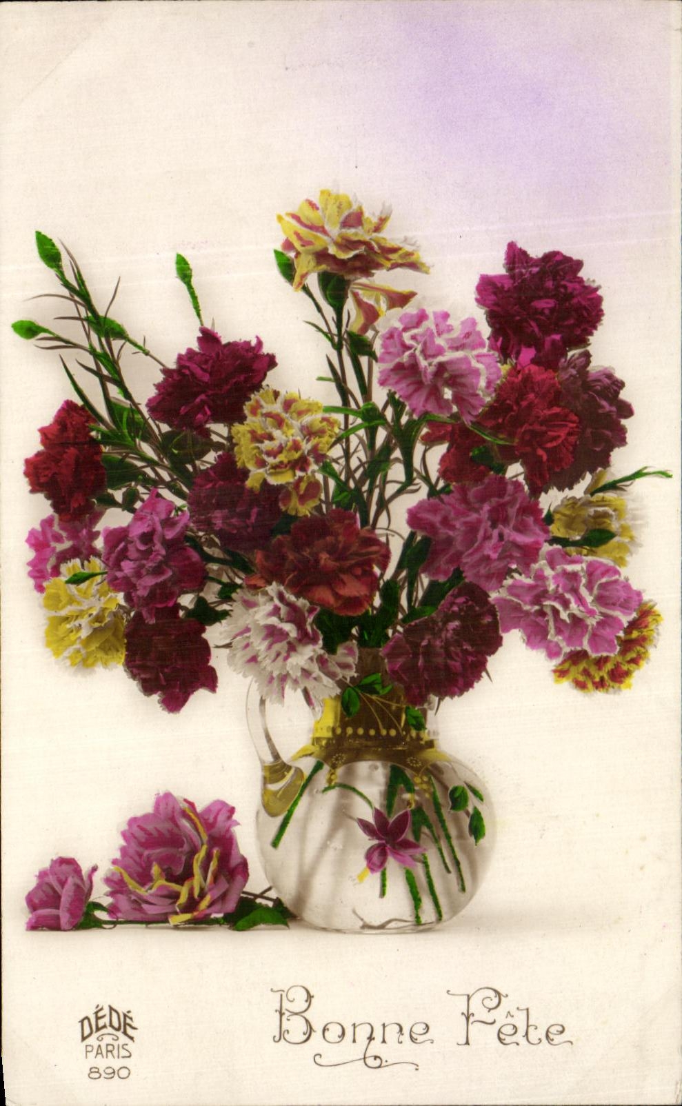 CPA Fantaisie Fleurs 