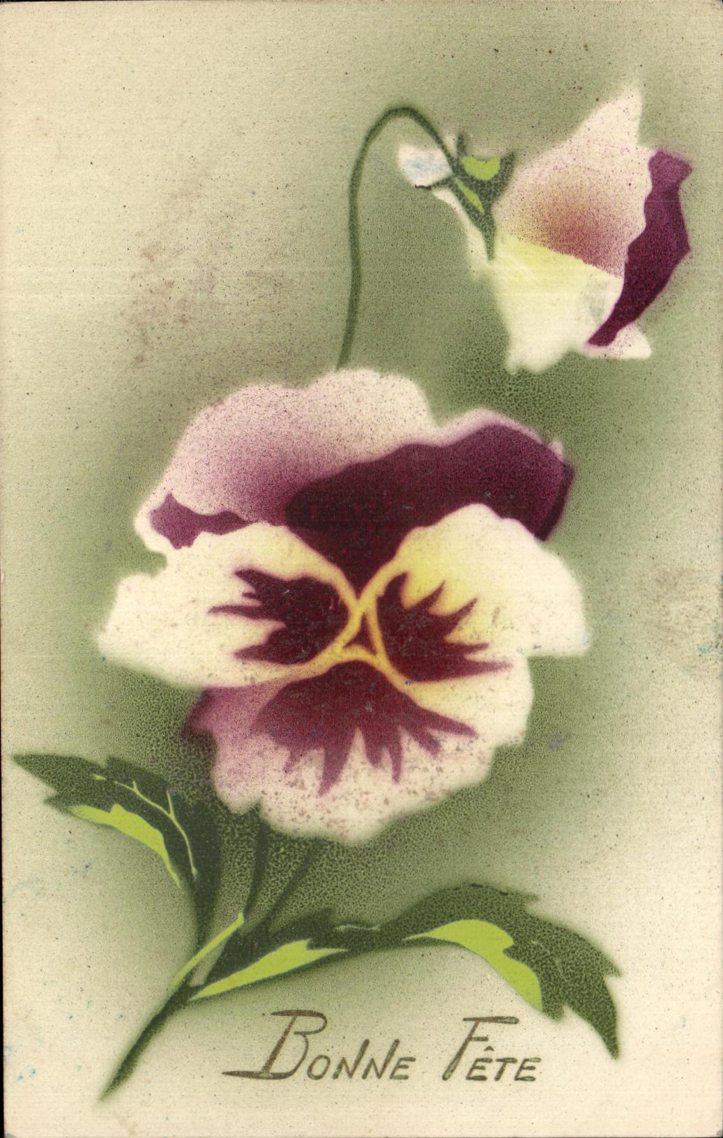 CPA Fantaisie Fleurs 