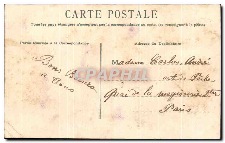 CPA Fantaisie Fleurs  — Back