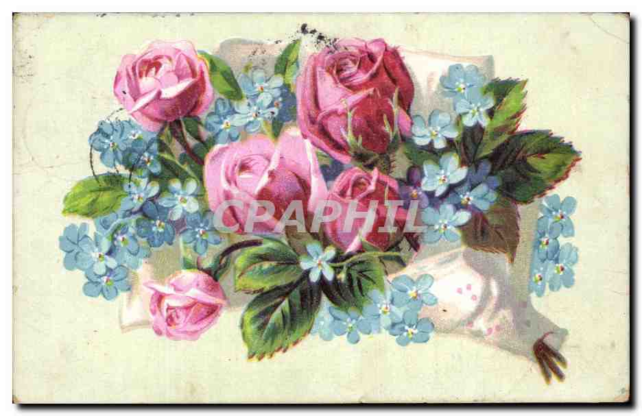 CPA Fantaisie Fleurs 