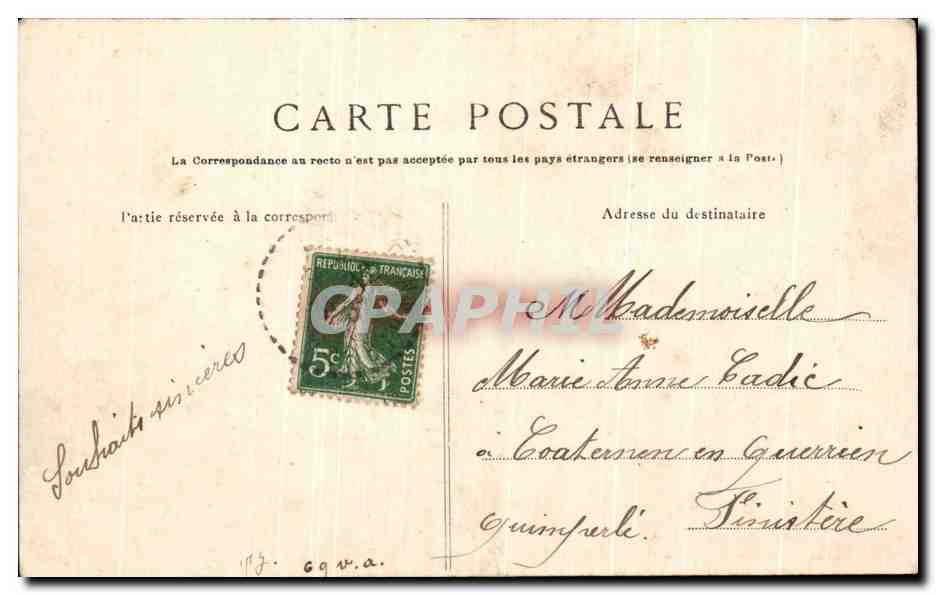 CPA Fantaisie Fleurs Bonne annee — Verso