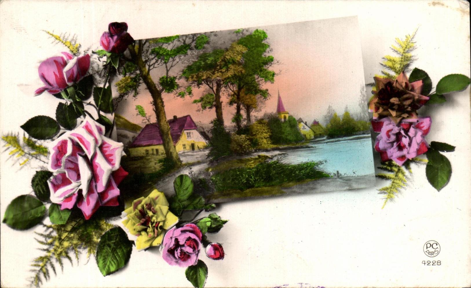CPA Fantaisie Fleurs 