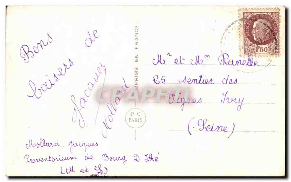 CPA Fantaisie Fleurs  — Verso
