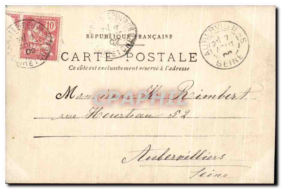 CARTE PHOTO Enfant bebe — Rückseite
