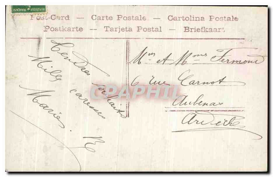 CPA Fantaisie Femme  — Rückseite