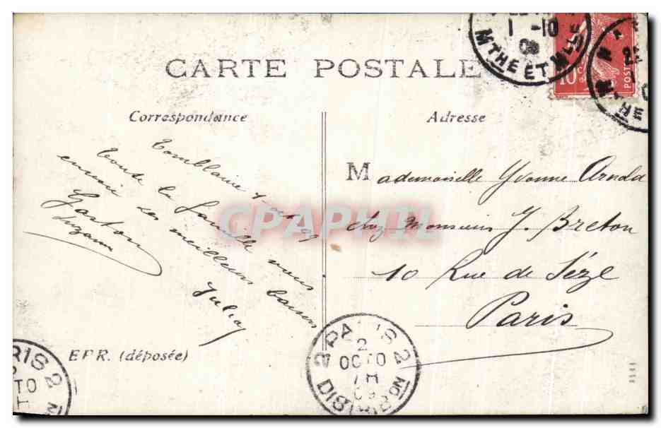 CPA Fantaisie Femme  — Rückseite