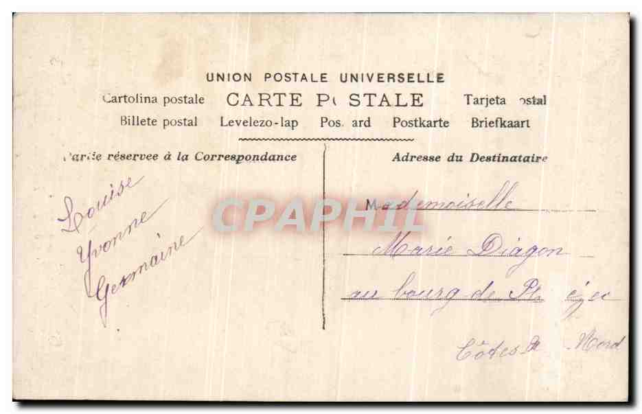 CPA Fantaisie Enfants — Rückseite