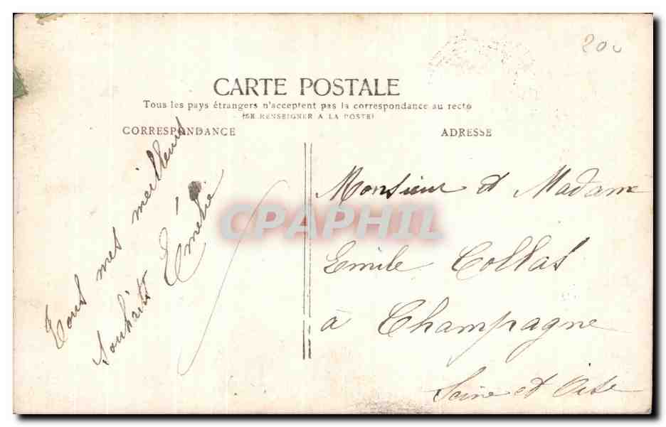 CPA Fantaisie Femme  — Rückseite