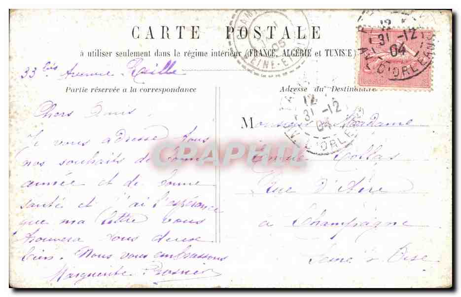CPA Fantaisie Enfant — Rückseite