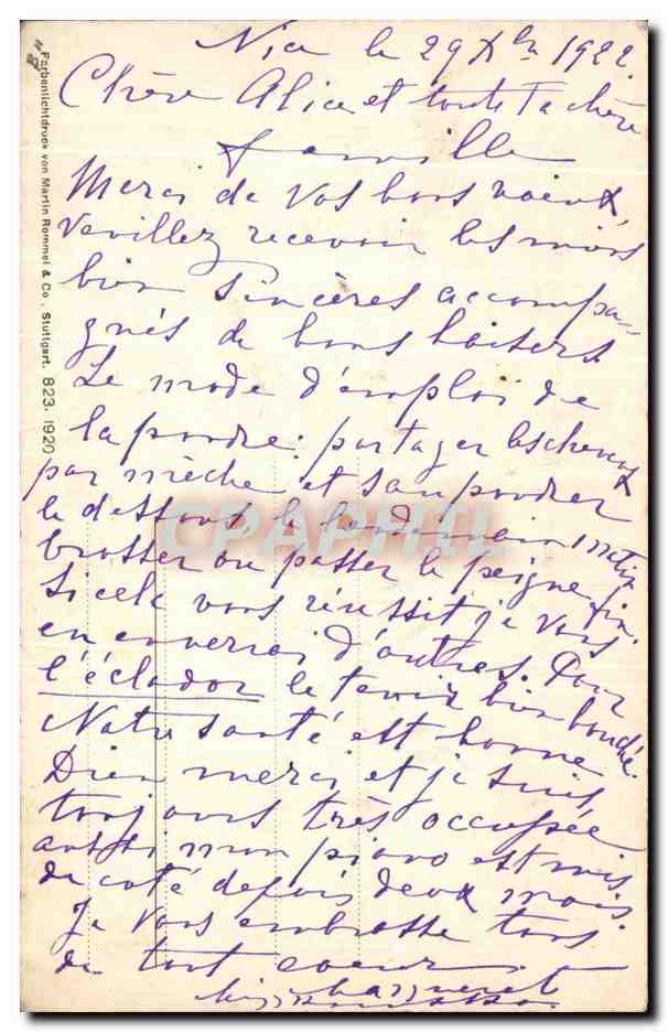 CPA Fantaisie Fleurs  — Verso