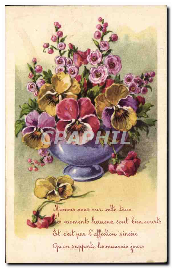 CPA Fantaisie Fleurs 