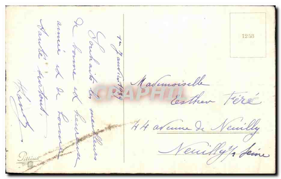 CPA Fantaisie Fleurs  — Verso