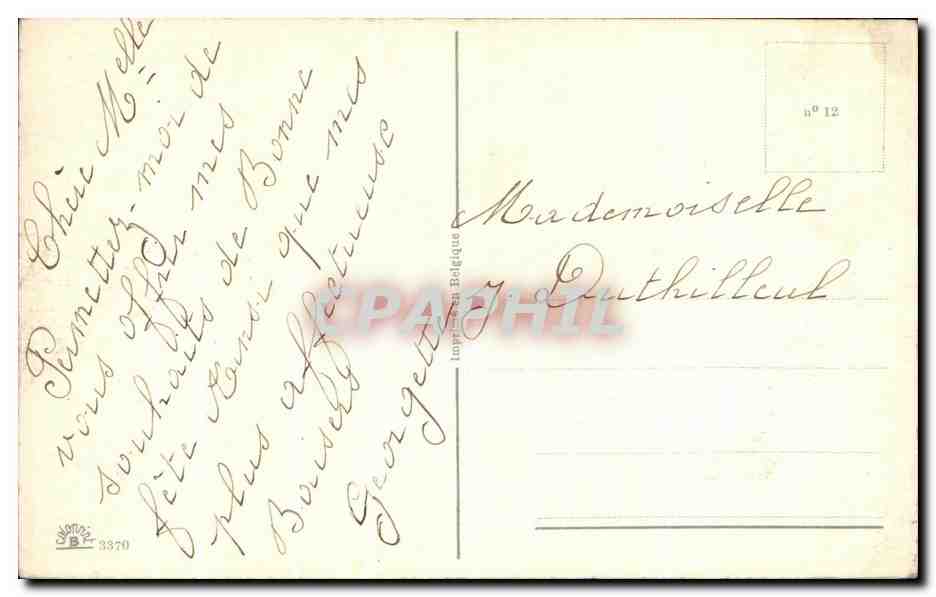 CPA Fantaisie Fleurs  — Verso