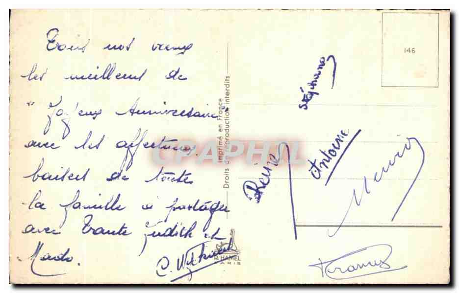 CPA Fantaisie Fleurs  — Verso