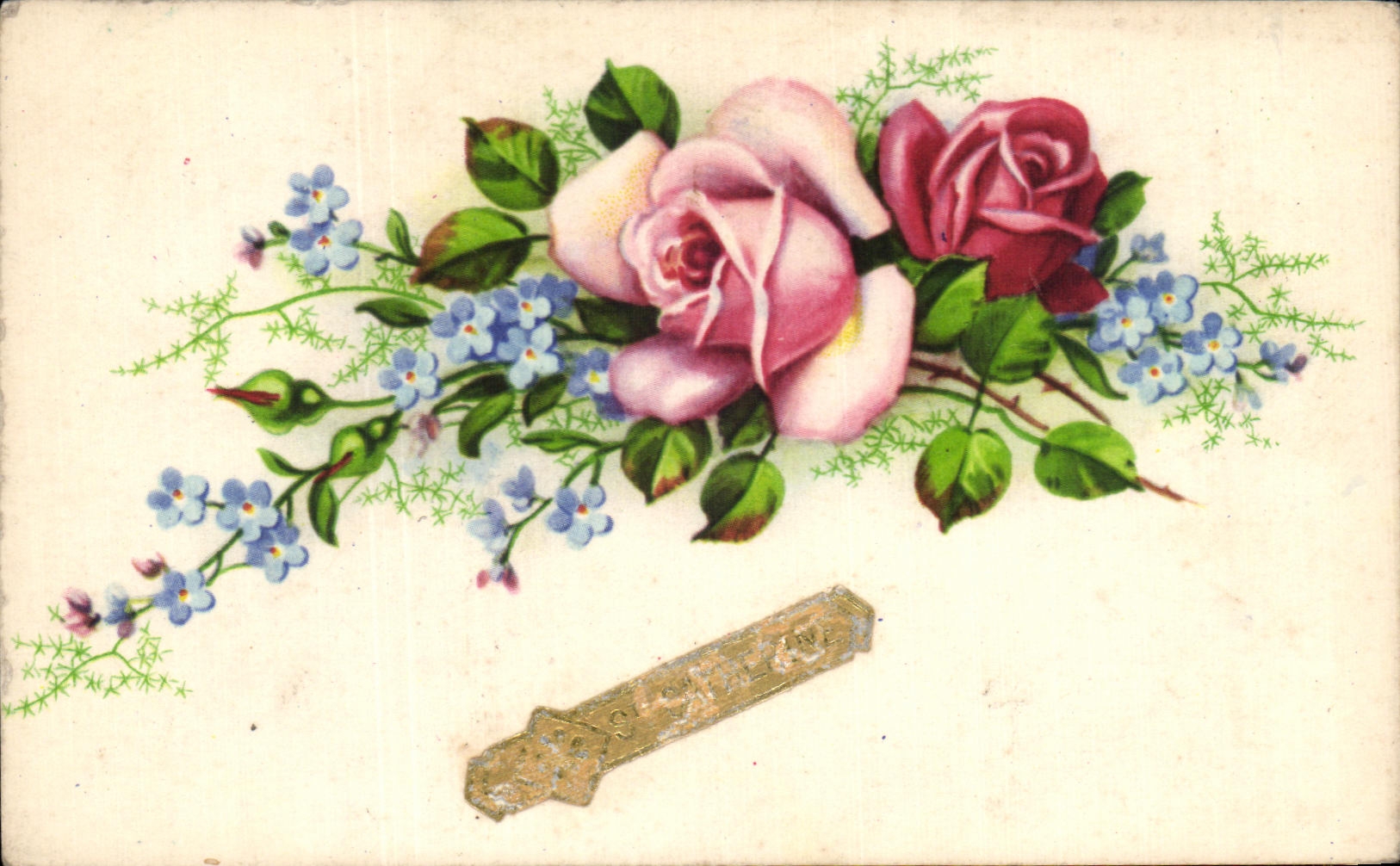 CPA Fantaisie Fleurs - Recto