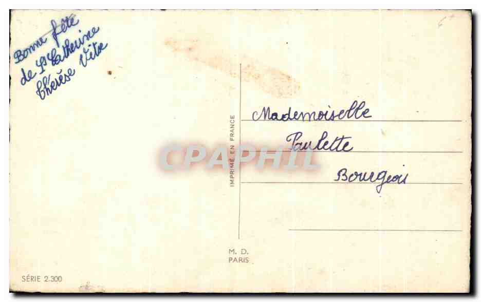CPA Fantaisie Fleurs  — Verso