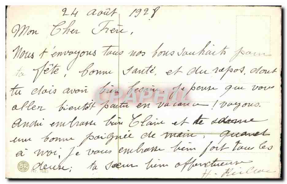 CPA Fantaisie Fleurs  — Rückseite