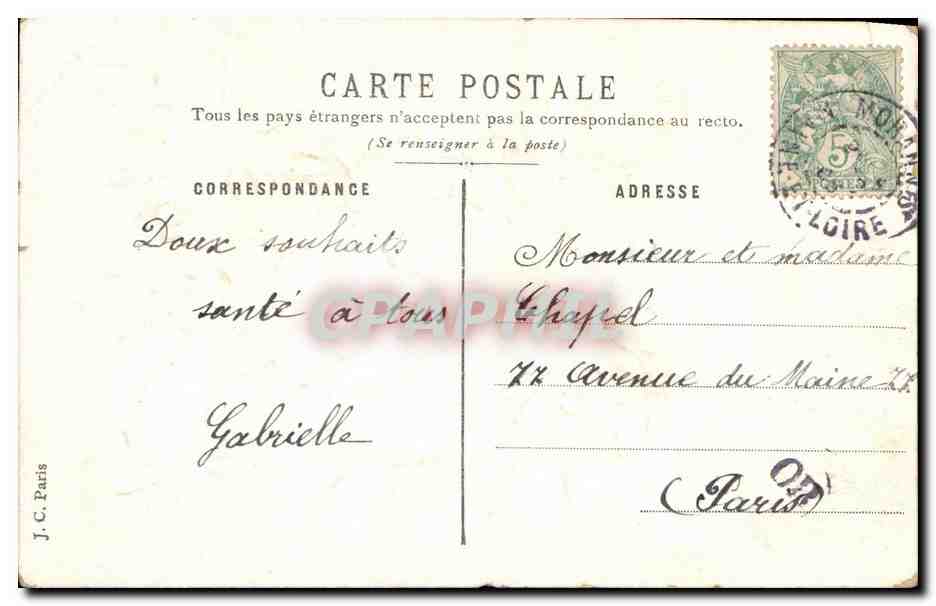 CPA Fantaisie Fleurs  — Verso