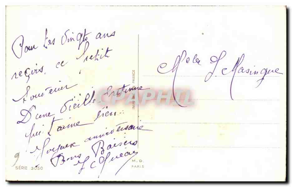 CPA Fantaisie Fleurs  — Verso