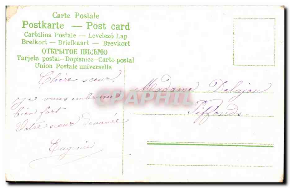 CPA Fantaisie Fleurs  — Verso