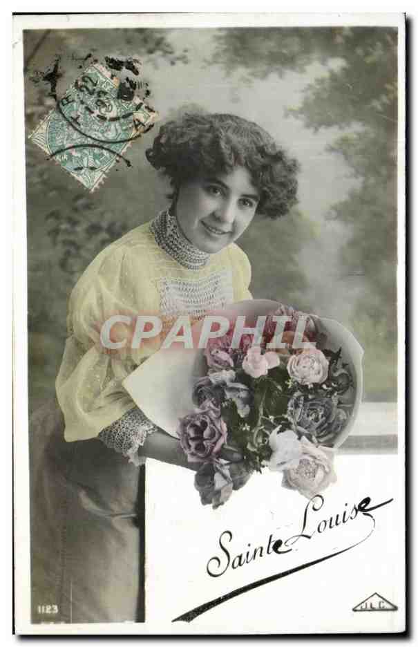 CPA Fantaisie Femme Sainte Louise 