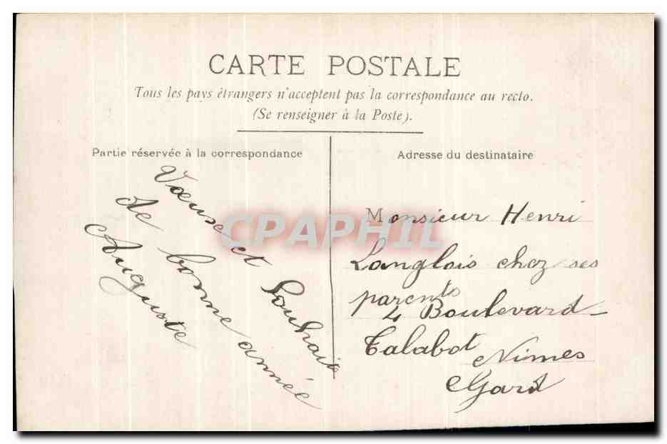 CPA Fantaisie Femme  — Rückseite