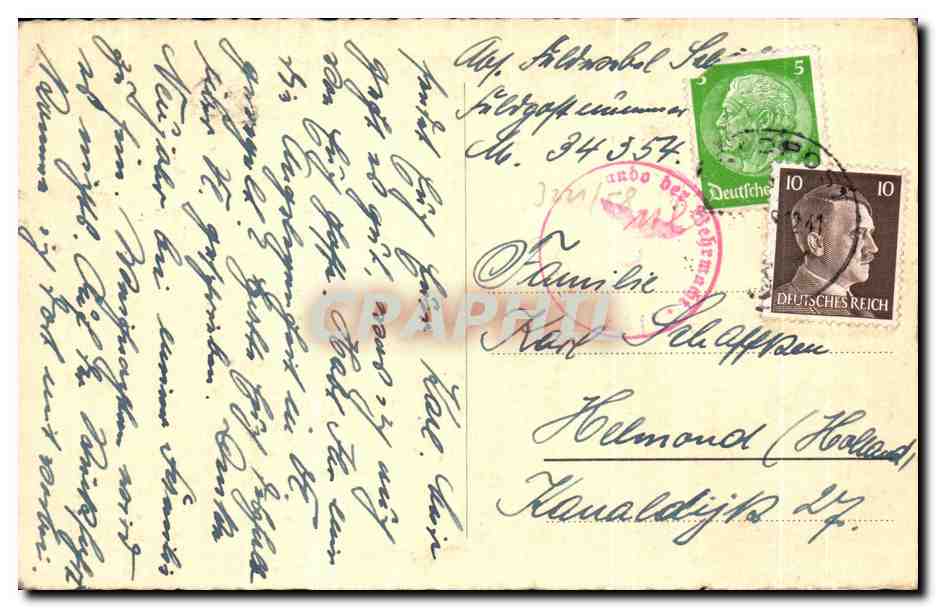 CPA Fantaisie Noel Bougies — Rückseite