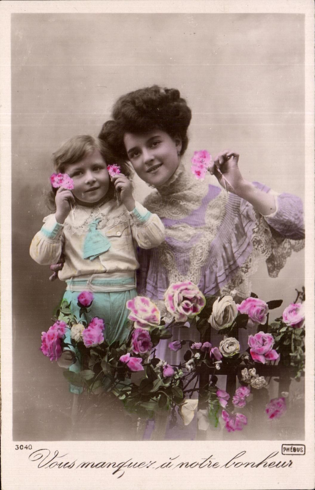 CPA Fantaisie Femme et enfant
