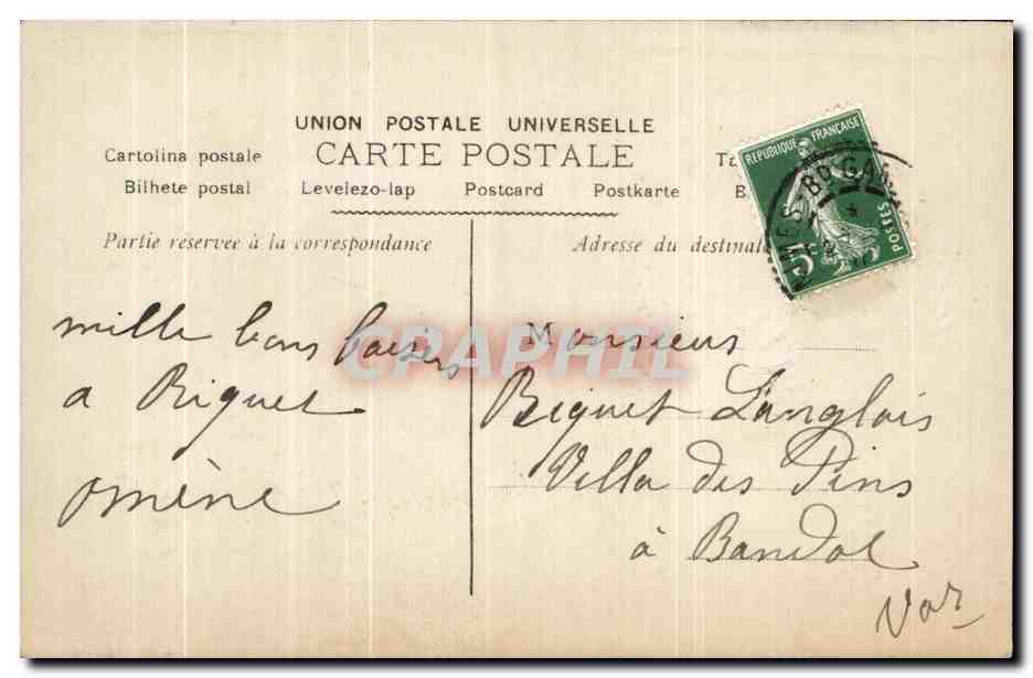 CPA Fantaisie Femme et enfant — Rückseite