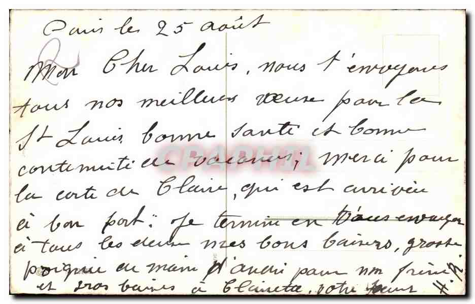 CPA Fantaisie Fleurs  — Verso