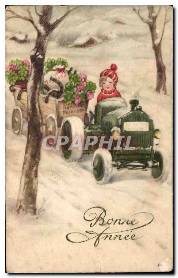 CPA Fantaisie Enfant Tracteur 