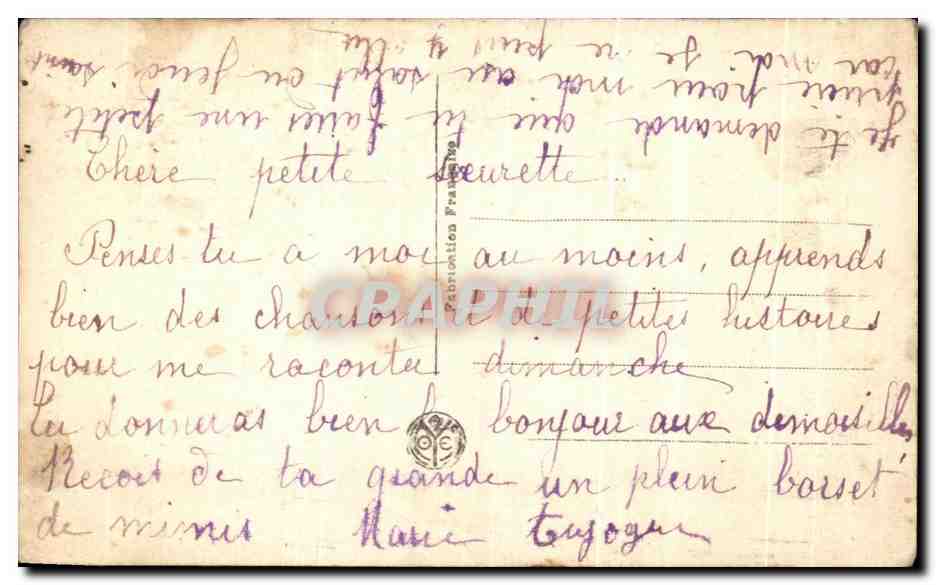 CPA Fantaisie Enfant Oeuf Paques  — Verso