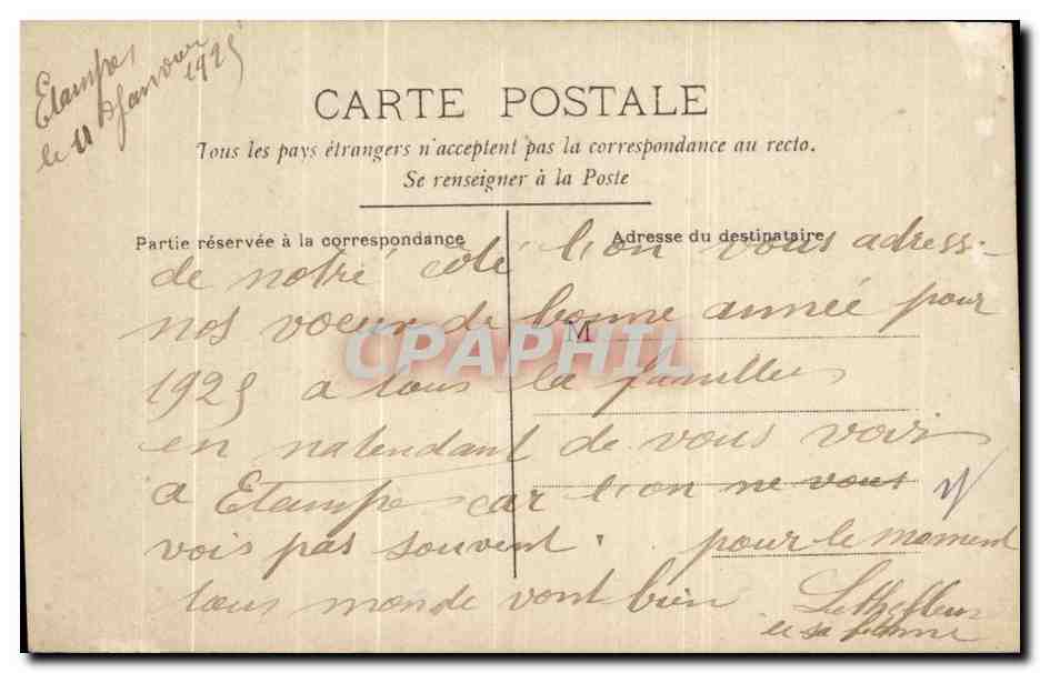 CPA Fantaisie Femme  — Verso