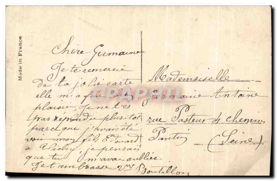 CPA Fantaisie Femme  — Verso