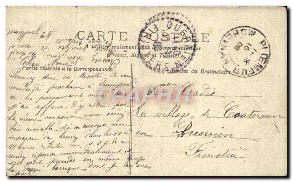 CPA Fantaisie Femme  — Rückseite