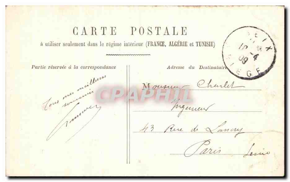 CPA Fantaisie Femme oeuf paques  — Verso