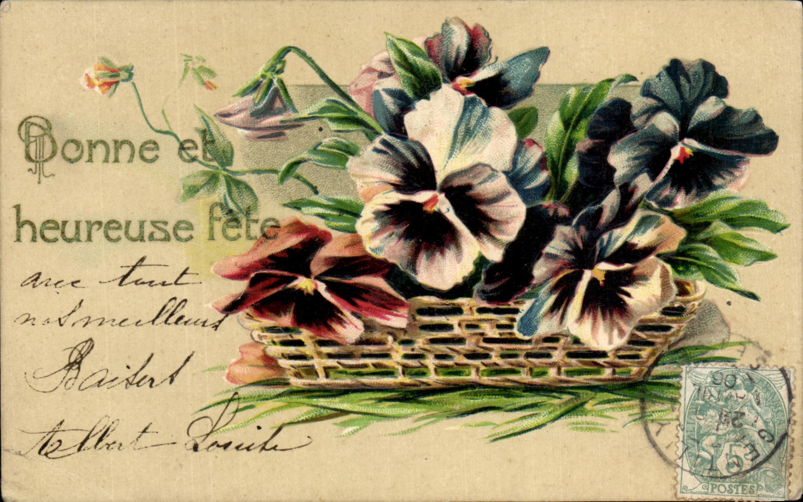 CPA Fantaisie Fleurs