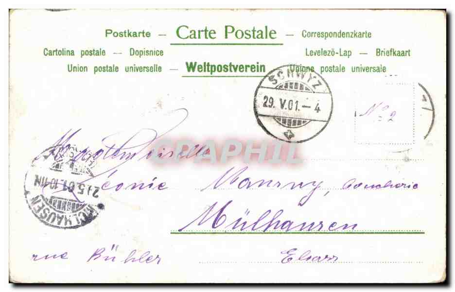 CPA Fantaisie Femme  — Rückseite