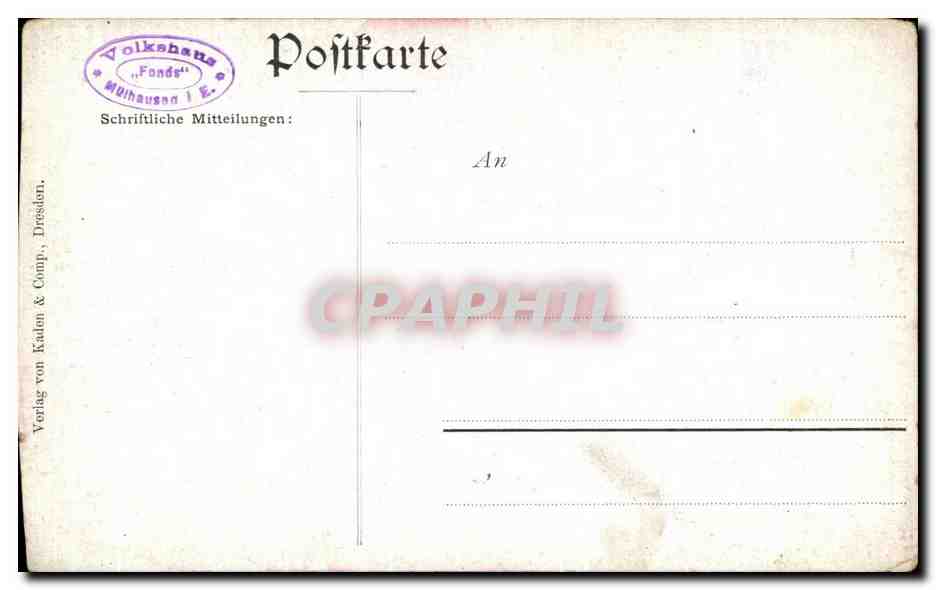 CPA Fantaisie Mariane  — Rückseite